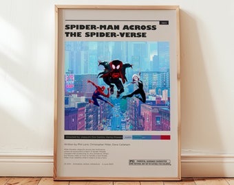 Spider-Man Poster, Across the Spider-Verse Wall Art, Minimalist Wall Decor, Framed Options, Gwen Stacy Print, Gift for Fans