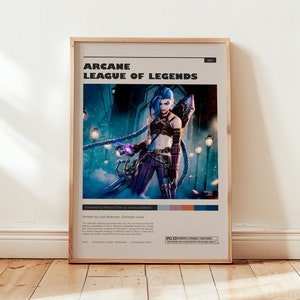 Arcane Poster, Jinx Wall Art, Minimalist Wall Decor, Mid Century Design, High Quality Print, Tv Show Gift