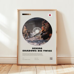 Sekiro Poster, Shadows Die Twice Wall Art, Minimalist Wall Decor, Digital Download, Video Game Print, Gift for Gamers