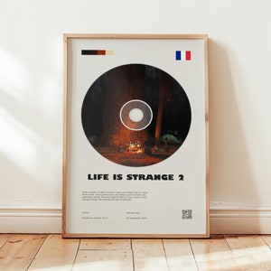 Life Is Strange 2 Poster, Adventure Game Wall Art, Minimalist Wall Decor, Digital Download, Sci-Fi Print, Gift for Gamers
