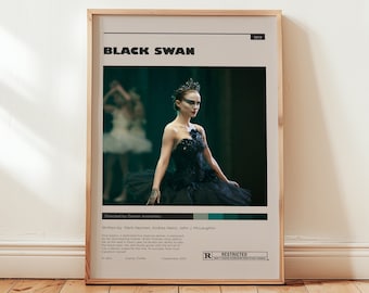 Black Swan Poster, Mila Kunis Wall Art, Minimalist Wall Decor, Dancer Print, Gift for Film Lovers