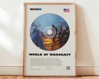 World of Warcraft Poster, Shadowlands Wall Art, Minimalist Wall Decor, Video Game Print, Gift for Gamers