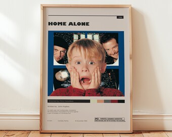 Home Alone Poster, Chris Columbus Wandkunst, Minimalistische Wanddekoration, Familienkomödie, Filmdruck, gerahmte Optionen, Geschenk für Filmliebhaber