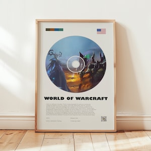 World of Warcraft-poster, Shadowlands muurkunst, minimalistisch muurdecor, videogameprint, cadeau voor gamers