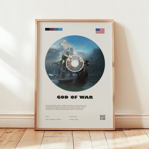 God of War Poster, Atreus Wall Art, Minimalist Wall Decor, Digital Download, Video Game Print, Gift for Gamers