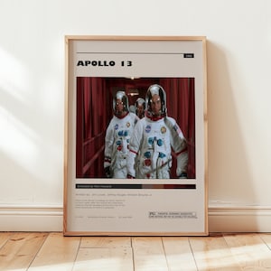 Apollo 13 Poster, Tom Hanks Wandkunst, Minimalistisches Wanddekor, Weltraum Mission Film Print, Geschenk für Filmliebhaber