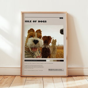 Isle of Dogs Poster, Bryan Cranston Wall Art, Minimalist Wall Decor, Mid Century Design, Animated Film, Gift for Movie Lovers