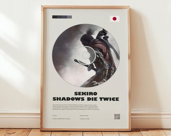 Sekiro Poster, Shadows Die Twice Wall Art, Minimalist Wall Decor