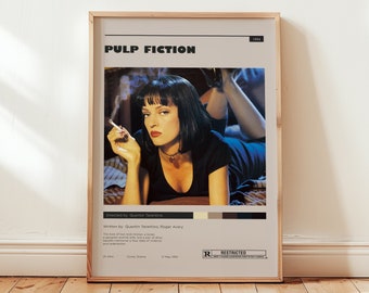 Pulp Fiction Poster, Bruce Willis Wall Art, Minimalist Wall Decor, Digital Download, Quentin Tarantino Film Print, Gift for Movie Lovers