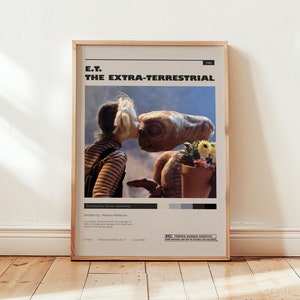 The Extra-Terrestrial Poster, Peter Coyote Wandkunst, Minimalistische Wanddekoration, Klassische Familie Sci-Fi Film Druck, Geschenk für Filmliebhaber