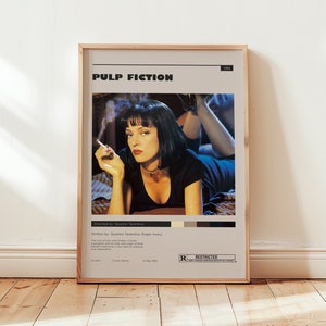 Pulp Fiction Poster, Bruce Willis Wall Art, Minimalist Wall Decor, Digital Download, Quentin Tarantino Film Print, Gift for Movie Lovers