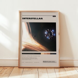 Interstellares Poster, Christopher Nolan Wandkunst, Minimalistische Wanddekoration, digitaler Download, Sci-Fi Film Druck Geschenk für Filmfans