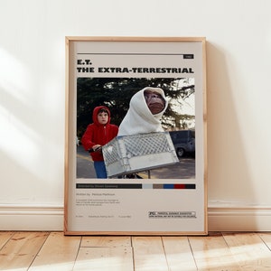 The Extra-Terrestrial Poster, Henry Thomas Wall Art, Minimalist Wall Decor, Classic Family Sci-Fi Film Print, Gift for Movie Buffs