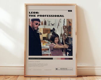 Leon: The Professional Poster, Natalie Portman Wall Art, Minimalist Wall Decor, Cult Film Print, Framed Options, Gift for Movie Buffs
