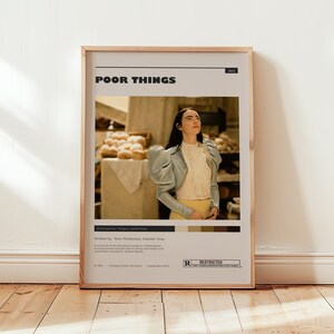 Poor Things Poster, Emma Stone Wall Art, Minimalist Wall Decor, Yorgos Lanthimos Film Print, Gift for Movie Lovers