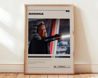 Star Wars Ahsoka-poster, Rosario Dawson-muurkunst, minimalistisch muurdecor, digitale download, Fine Art Print, tv-serie cadeau