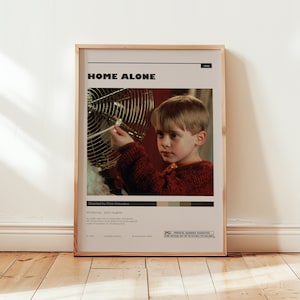 Home Alone Poster, Chris Columbus Wall Art, Minimalist Wall Decor, Cult Film Print, Framed Options, Gift for Movie Buffs