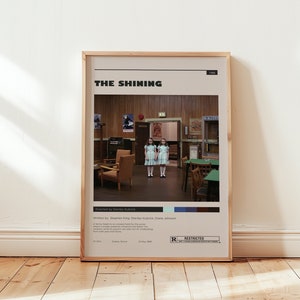 The Shining Poster, Stanley Kubrick Wall Art, Minimalist Wall Decor, Horror Film Print, Gift for Movie Lovers