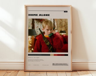 Home Alone Poster, Macaulay Culkin Wall Art, Minimalist Wall Decor, Cult Film Print, Framed Options, Gift for Movie Lovers