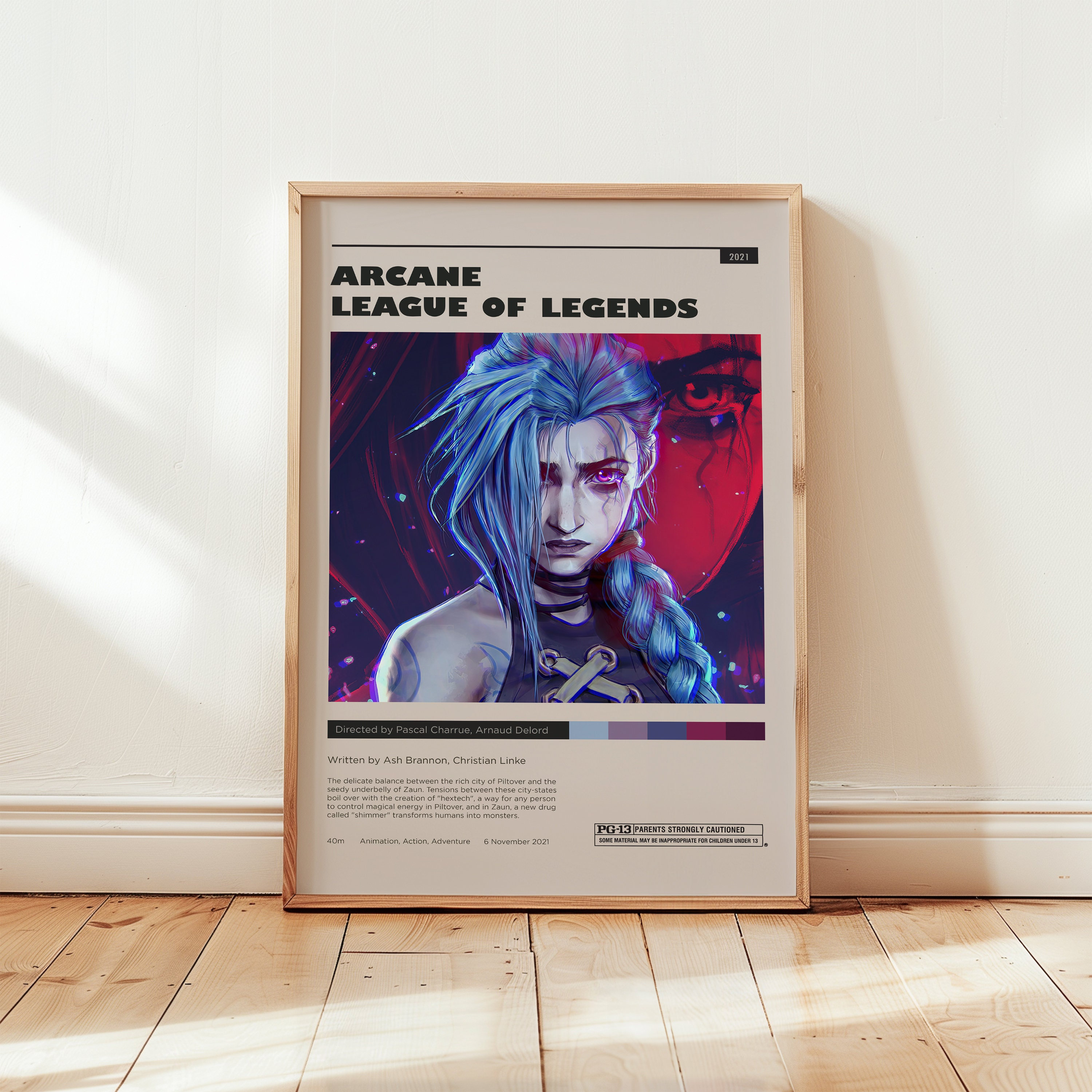 Arcane Poster, Jinx Wall Art, Minimalist Wall Decor, Mid