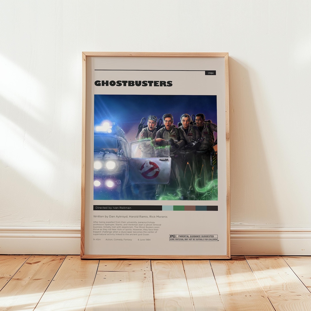 Targa In Metallo Retrò Ghostbusters - Poster Del Film Horror - 20x30 Cm - Vintage, Per Decorazione Parete