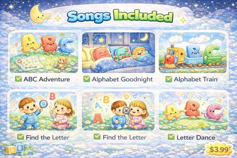 Alphabet Songs Pack for Kids | ABC Learning Music MP3 + Lyrics PDF ...
