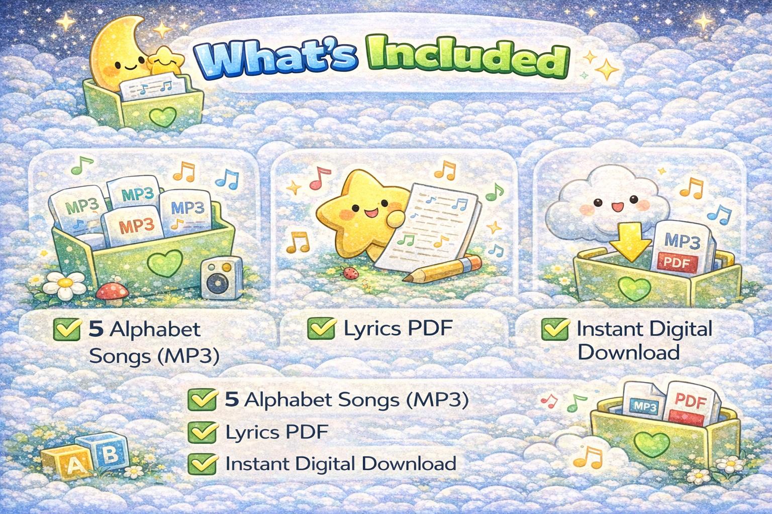 Alphabet Songs Pack for Kids | ABC Learning Music MP3 + Lyrics PDF ...