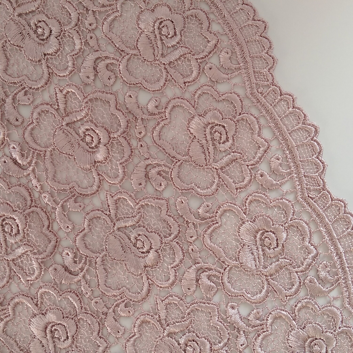 Pink Lace Fabric by the 1/2 Yard Heavy Guipure Lace with Etsy
