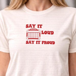 Say It Loud Tee, AAC assistive technology shirt, Bold Print