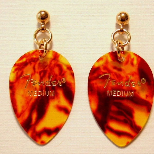 FENDER JAZZ Guitar Pick Earrings