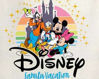 T-shirt Walt Disney, vacances Disney 2026, chemises Disney 2026, Disneyworld 2026, chemise Mickey rigolote, t-shirt oreilles de Mickey, famille Disney 2026