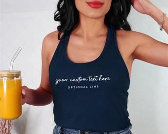 Your Custom Text Here Tank, Personalized Shirt, Custom Text, Photo or Business Logo, Apparel for Family, Friends & Couples, Weddings tees