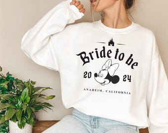 Minnie bachelorette sweatshirt Minnie bride shirt Disney Bachelorette Party Shirts Disney Bridesmaid top Disney Bridal Party tee Mickey trip