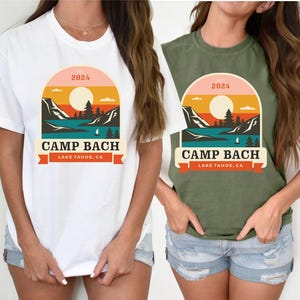 Custom Camping Tshirt Customized Camp Walden Shirt Parent Trap Shirt Bachelorette Camp Party Bachelorette Theme Nature Lover Gifts