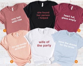Funny Bachelorette Party Shirts - Sarcastic & Cute Bridal Crew Tees - Personalized Bride Tribe Tanks - Bach Party Gift for Women