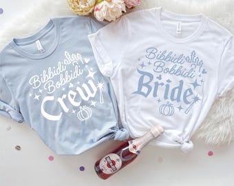 Bibbidi Bobbidi Bride Shirt, Disney Bachelorette Tank & Tee, Bride Squad Matching Set, Comfort Colors 1717 Bella Canvas 3001