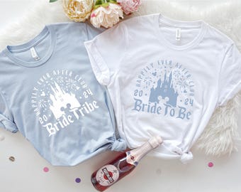 Custom Happily ever after club Shirts Disney Bride to be Shirt Bride Squad sweater Disneyland shirts Bridesmaid Tank Bridal Party Sweatshirt