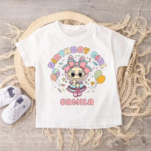 Custom Labubu Birthday T-Shirts – Choose 15 Characters + Name | Family Matching Tees, labubu crew shirt, girls labubu shirt