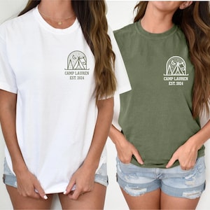 Custom Camping Tshirt Customized Camp Walden Shirt Parent Trap Shirt Bachelorette Camp Party Bachelorette Theme Nature Lover Gifts