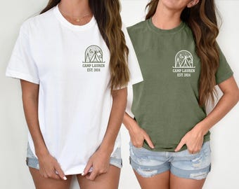 Custom Camping Tshirt Customized Camp Walden Shirt Parent Trap Shirt Bachelorette Camp Party Bachelorette Theme Nature Lover Gifts