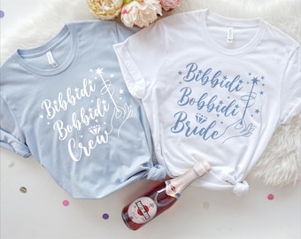 Bibbidi Bobbidi Bride Shirt Disney Bride to be Shirts Bride Squad sweatshir, Disneyland shirts Bride Crew Bach Tank Bridal Party Tees