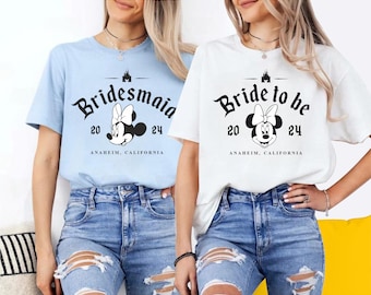 Minnie bachelorette shirts Minnie bride shirt Disney Bachelorette Party Shirts Disney Bridesmaid Shirts Disney Bridal Party tees Mickey trip