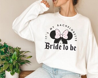 Disney Bridal Party Sweatshirt, Minnie bride shirt, Disney Bride Squad tees, Disney Bridesmaid tank, Disney Bridal Party tee, Disney Wedding