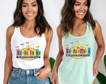 Disneyland Bride Shi, Bridesmaid Shirt, Disney Bridesmaid Shirts, Disneyland Bride To Be, Maid of Honor Tank, Bridal Party Tees, Custom Tees