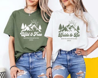 Wild and Free bachelorette shirt, Camping Bachelorette Tank, Bacholette Party Shirt Camp, Camp themed bachelorette, Custom Camp Bachelorette