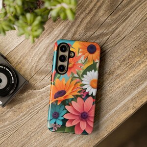Phone Cases, Flower Collage, Bright Colors, Cute, iPhone, Samsung Galaxy, Floral Protective Covers, Unique Floral Design, Floral