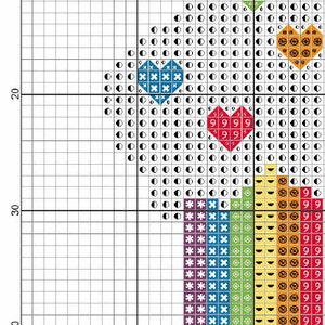 Unicorn Believer Rainbow Heart Cross Stitch Pattern in PDF Customizable Sales Benefit Our Pollinator Conservation Work image 5