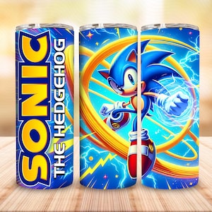 Hedgehog Characters Tumbler Wrap, Speedster Tumbler, Hero Video Game Tumbler Sublimation Design, 20oz Gaming Tumbler, Superheroes Character