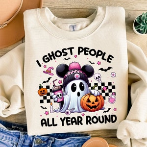 Retro I Ghost People Png, Cute Ghost png, Fall Trendy Design Png, Halloween png, Coffee png, Bougie png, Bougie Ghost, Halloween Png