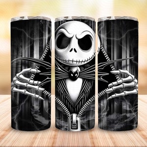 Ensemble Png effrayant de conception de gobelet d&#39;Halloween de 20 oz, emballage de gobelet droit de personnages d&#39;horreur Png, emballage de gobelet de film d&#39;horreur